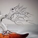 Vintage Frabel Studio Glass Crystal Sculpture Windswept Tree design by Hans Frabel
