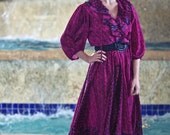 Vintage 70s SPANISH Inspired 70s Dress Sz M/L