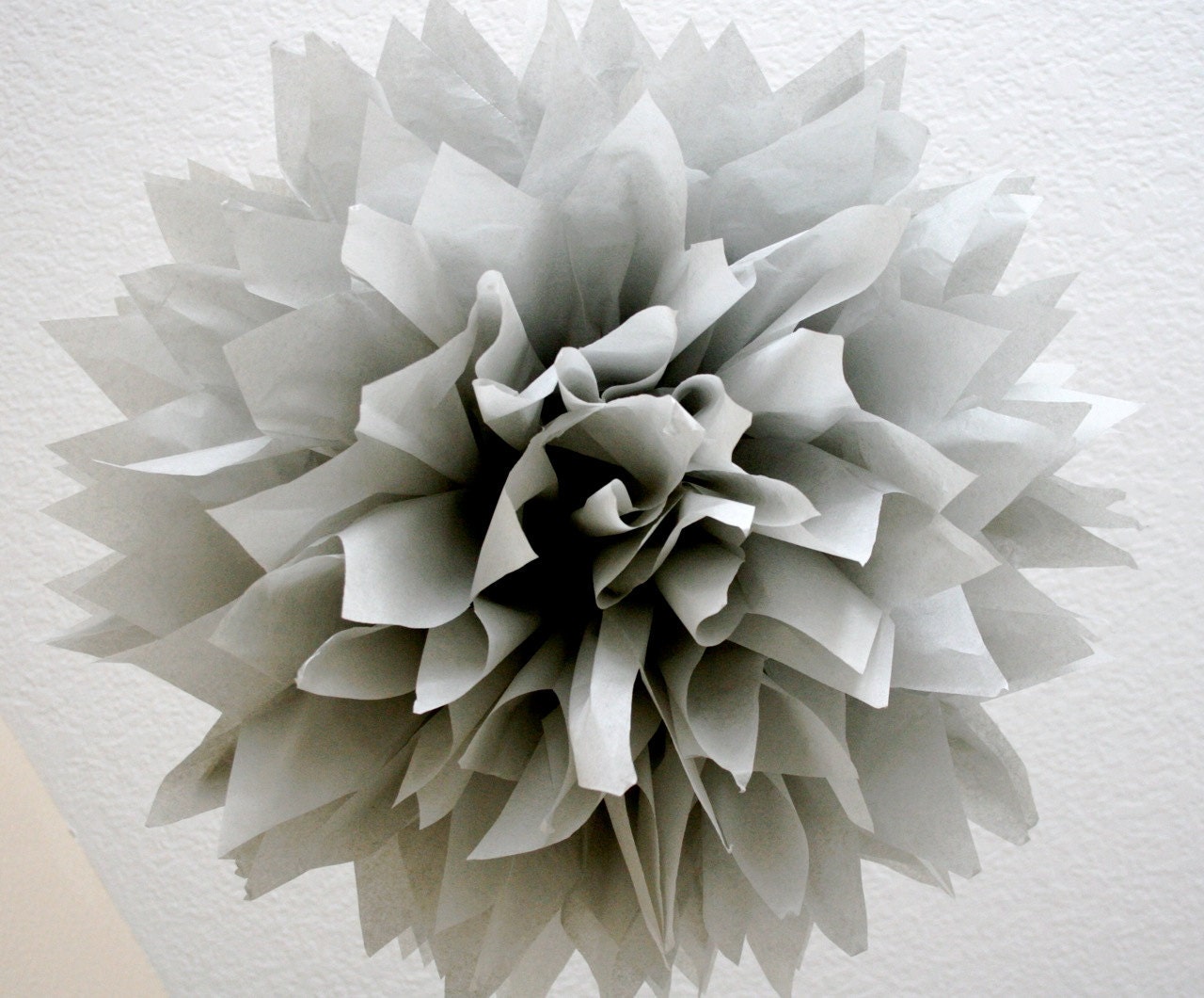 Smoke ... 1 tissue paper pom // diy // wedding decorations // silver anniversary // bar bitzvah // graduation // party decorations