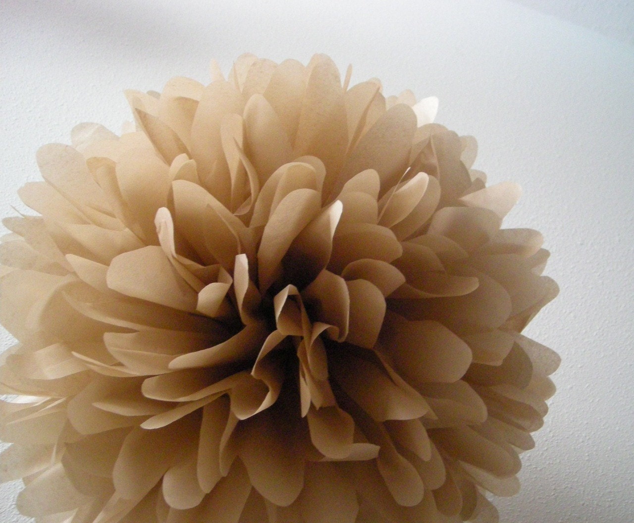 Kraft ... 1 tissue paper pom // wedding decorations // diy // beach wedding // tan // baby shower // nursery decorations Il_570xn