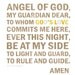 Child's Guardian Angel Prayer with God's Love in color