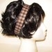 Vintage Headband Rockabilly MADMEN Tartan Plaid Black Tan Hair Accessory