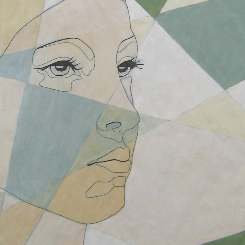Fine Art Giclee Print 5x7 - Geometrical Portrait