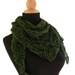 A Bit of Lace Hemp Triangle Scarf in Avocado Green EcoFriendly Cowl Organic Natural Made To Order