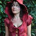 RESERVED for J J - Not For Sale - Felt Melted Witches Pixie Princess Vest With Pointed Hood OOAK