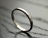 Sterling Silver Stacking Ring Hammered Texture