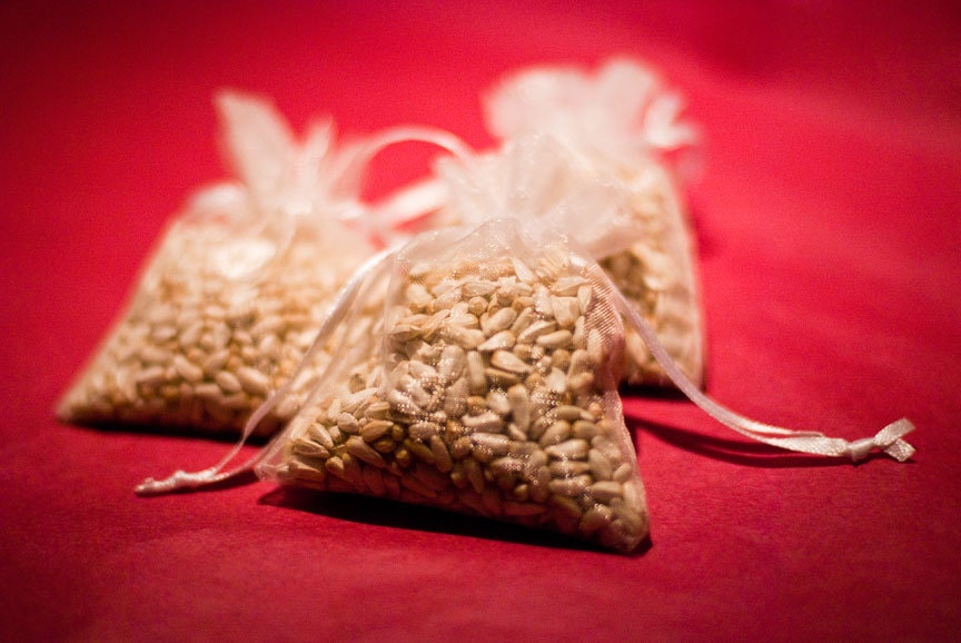 Wedding Favor Bird Seed Bags, Groups of 10, Your Choice of Color