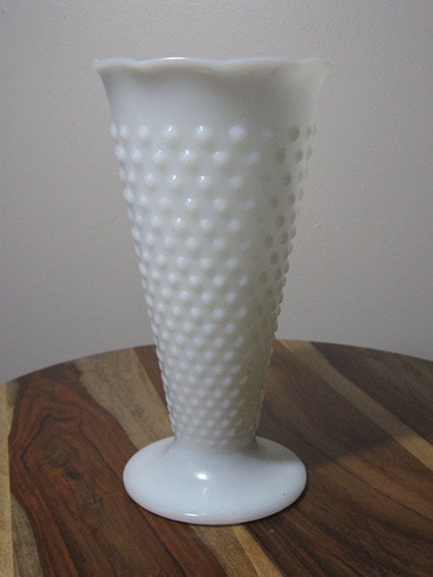 Vintage Milk Glass Hobnail Fluted Vase By GypsyMouse On Etsy