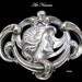 Art Nouveau Female Profile Pin Brooch Sterling French