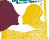 Brooken Social Scene limited edition handmade screen printed gig poster
