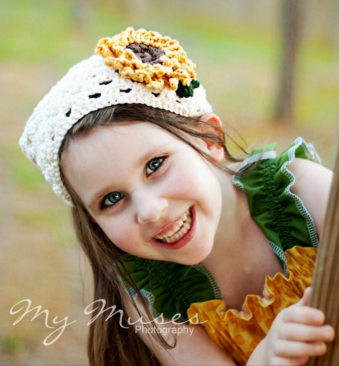 Sunflower Kerchief, Child/Adult Sizes