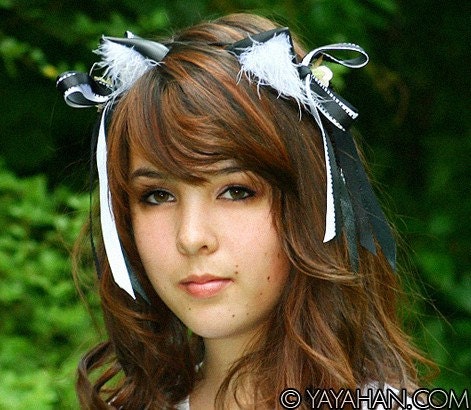Cute Cosplay Cat Ears with Accents - for Party, Clubbing, Fun, Costume