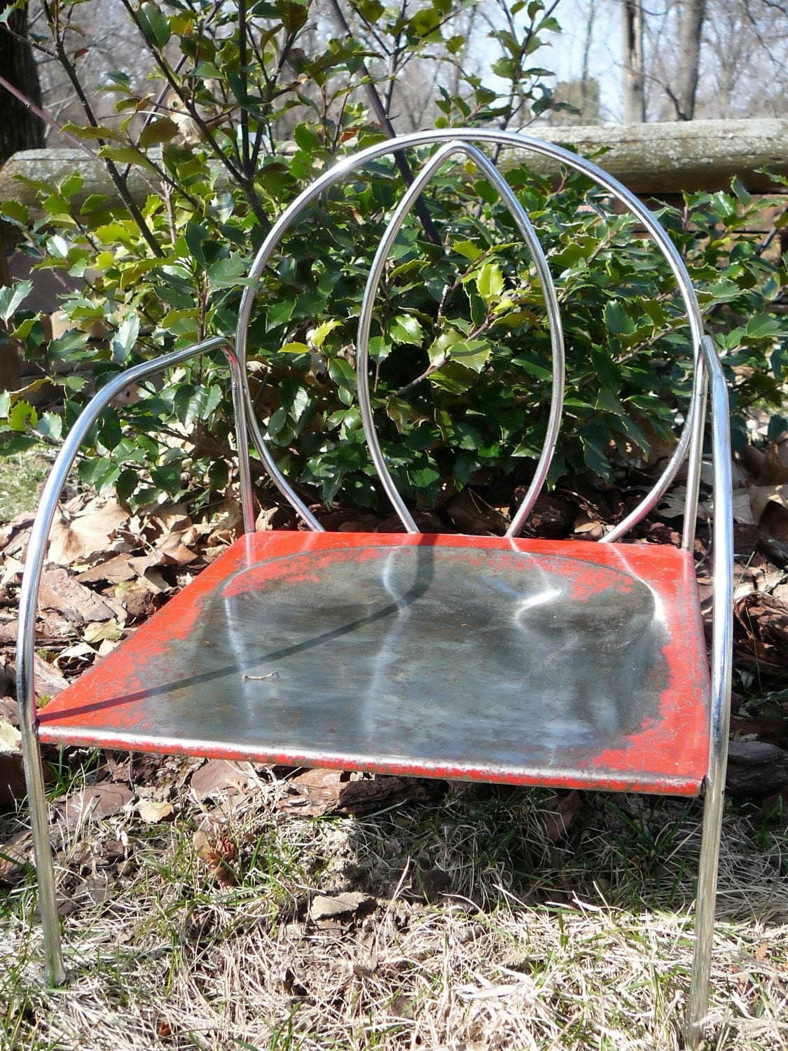 Vintage Childrens Chair Metal Retro