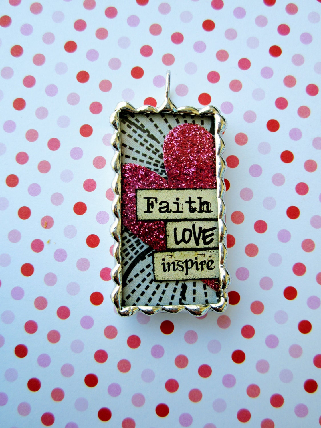 Faith Love Inspire Soldered Charm