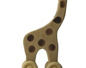 all natural organic eco-friendly giraffe rollimal wood toy