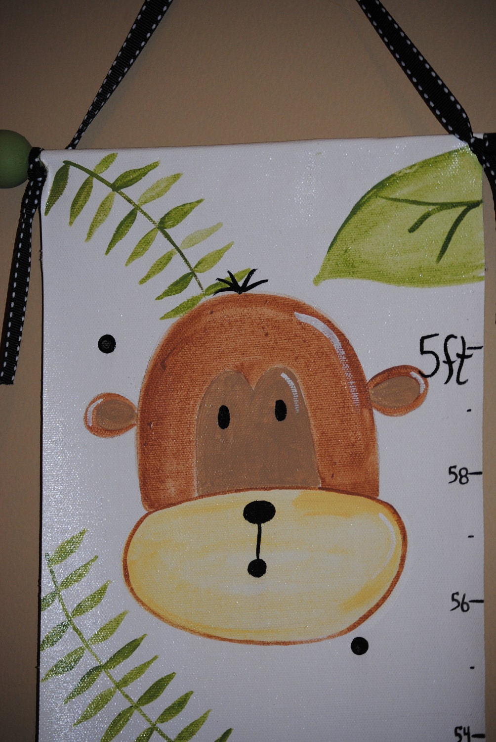 Canvas Growth Chart Hand Painted