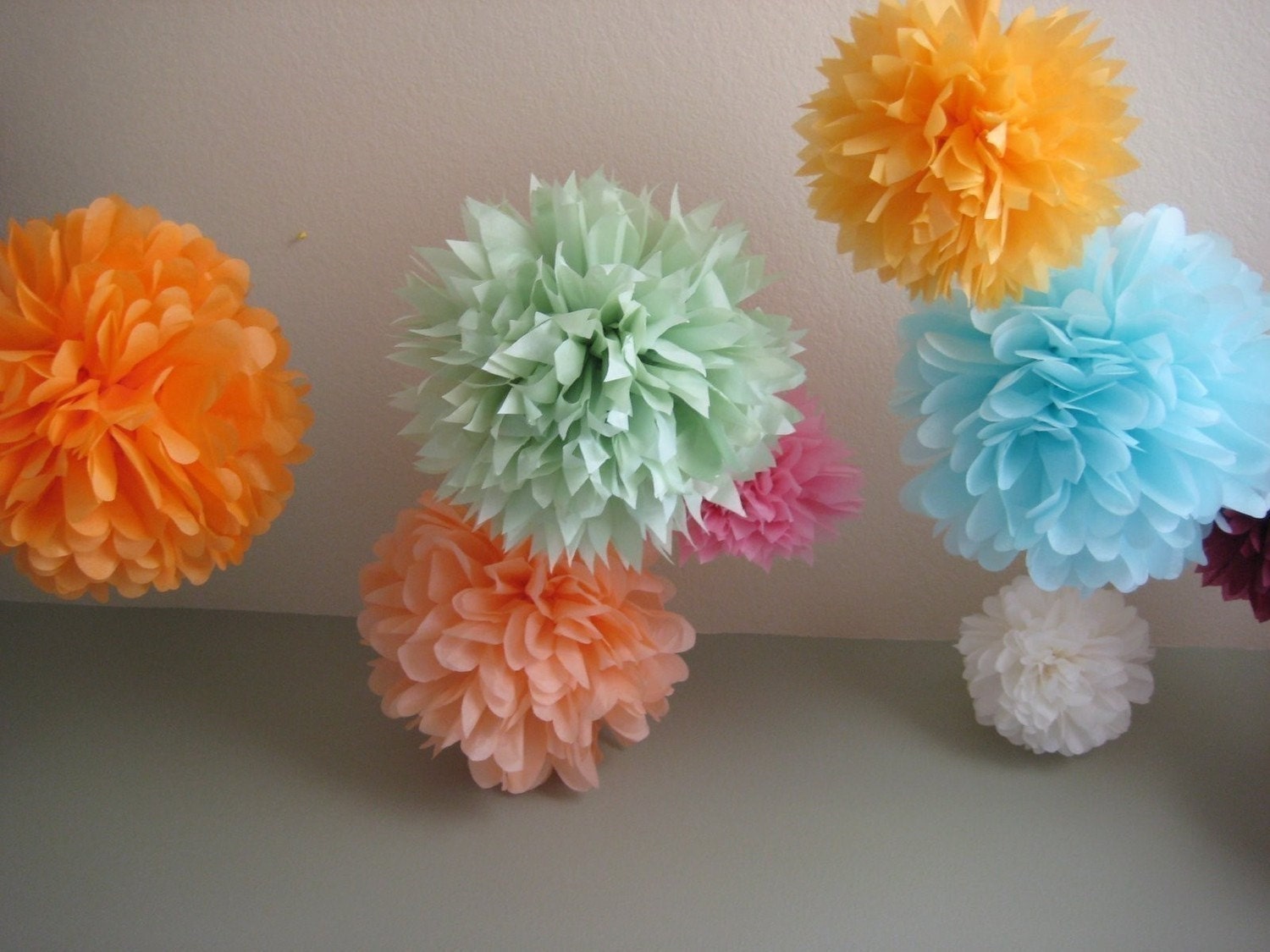 SALE - 20 Tissue Pom Kit - Custom Quick Ship - DIY Decor Birthday Celebration Decoration - Photobooth Backdrop