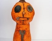 Primitive Pumpkin Fellow Folk Art Doll