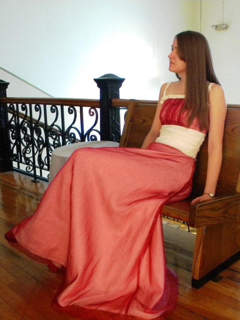 Modest Prom Dress, Modest Formal Gown w/ Doubled Gathered Bodice, long evening gown - CUSTOM MADE in any fabric