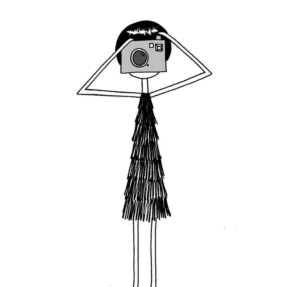 Camera shy // 4x6 art print //Ramona takes a photograph