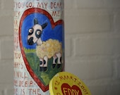 Cremation urn for a beloved pet - acryllic on wood - made to order