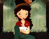 Alice In Wonderland Art, Girl Art Print, Nursery Art, Children's Art, Girls Room Art, Children's Decor, Poster - The Mad Hatter 8x10 Print
