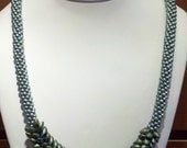 Seafoam Green Kumihimo necklace
