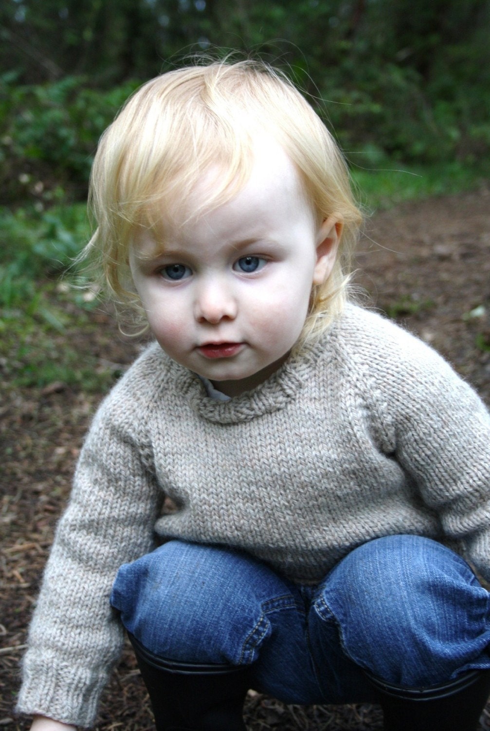 CHILD'S Classic Raglan Pullover // top down worsted sweater knitting pattern PDF