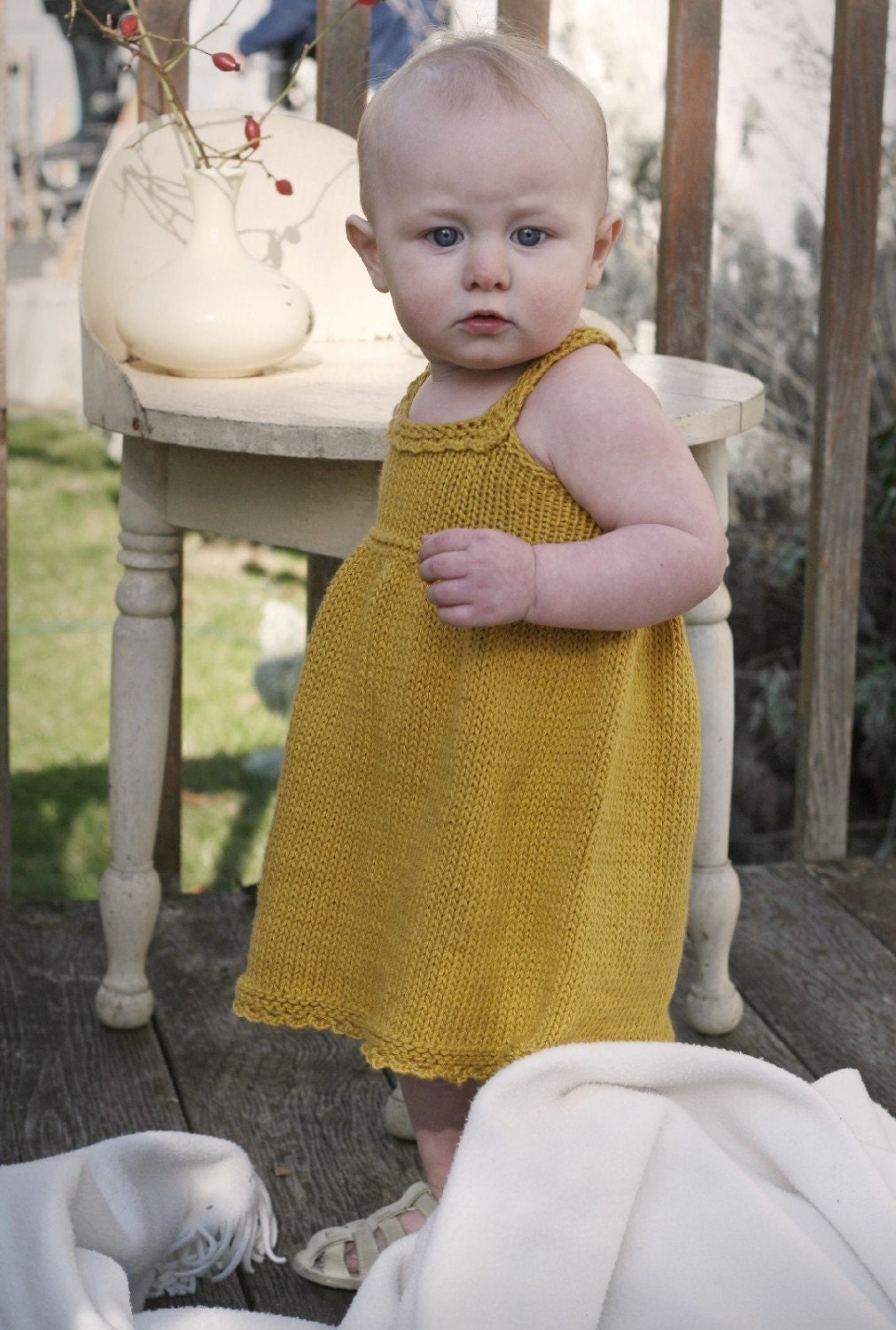 ELSIE SUNDRESS // top down cotton dress knitting pattern PDF