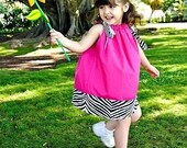 Girls Dress with Zebra Stripes sizes 6 months, 12 months, 18 months, 2t, 3t, 4t, 5t, 6t...by SunLoveShirts