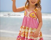 Girls Twirl Dress - Pink Butterflies - sizes 6 months, 12 months, 18 months, 2t, 3t, 4t, 5t, 6t, 7...by SunLoveShirts