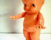 VINTAGE, Irwin baby doll, 1950s, hard plastic, jointed arms, rosy cheeks, sideway glancing eyes, Naked Kewpie