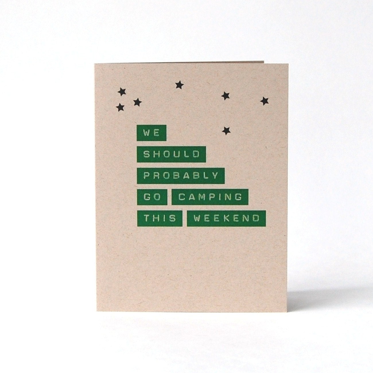 Camping This Weekend - Blank Recycled Greeting Card