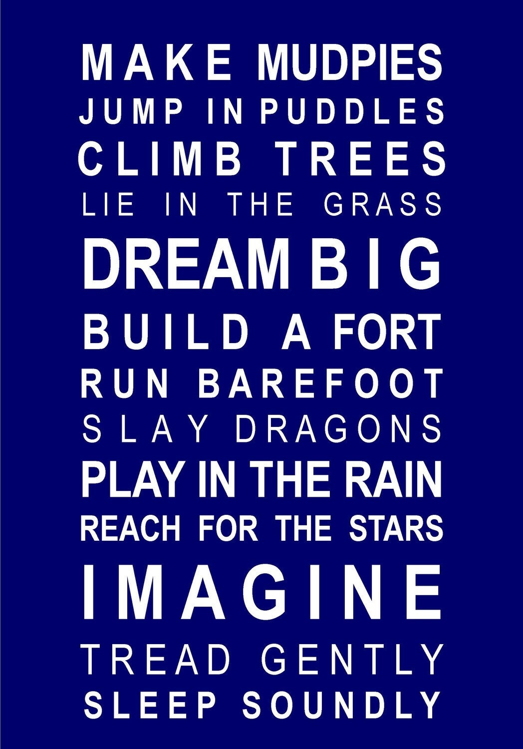 Subway Art Print For boys: Dreams for your boy