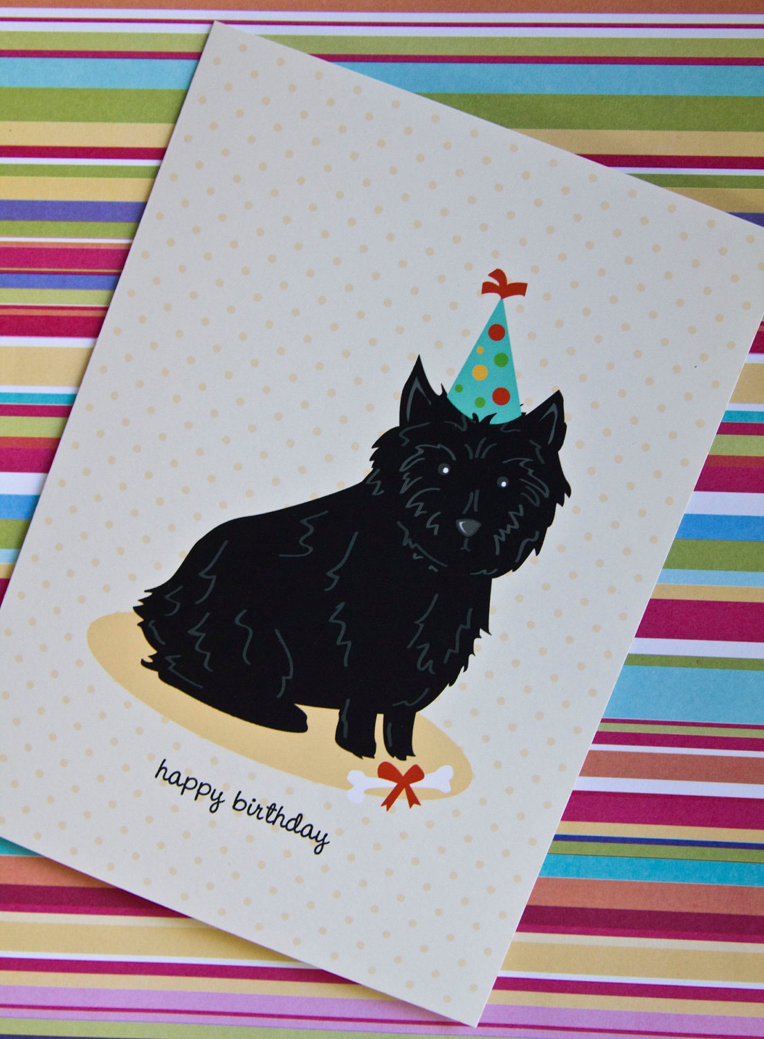 Happy Birthday Cairn Terrier Card