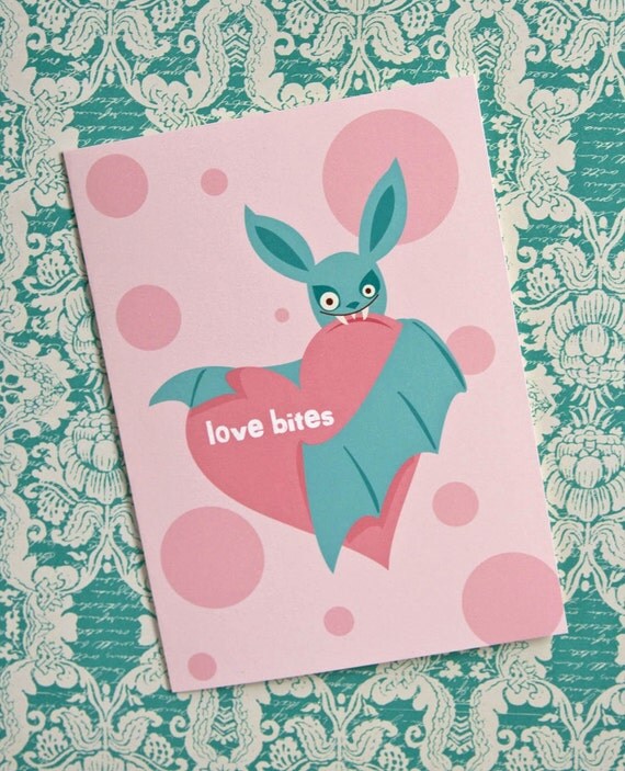 Love Bites Bat Card