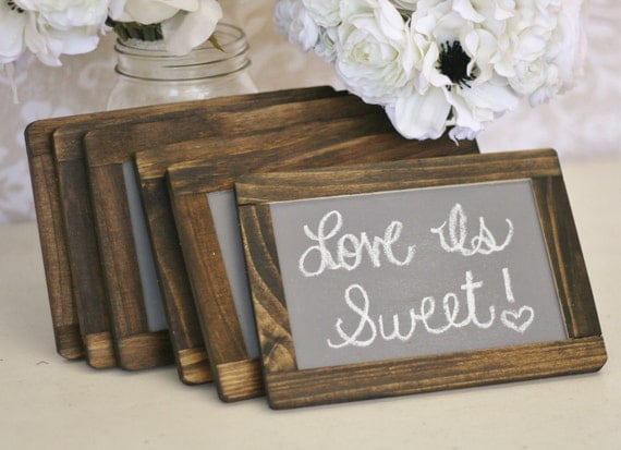 Wedding Chalkboards Rustic Signs Barn Wood Decor SET of 4 (item P10247)