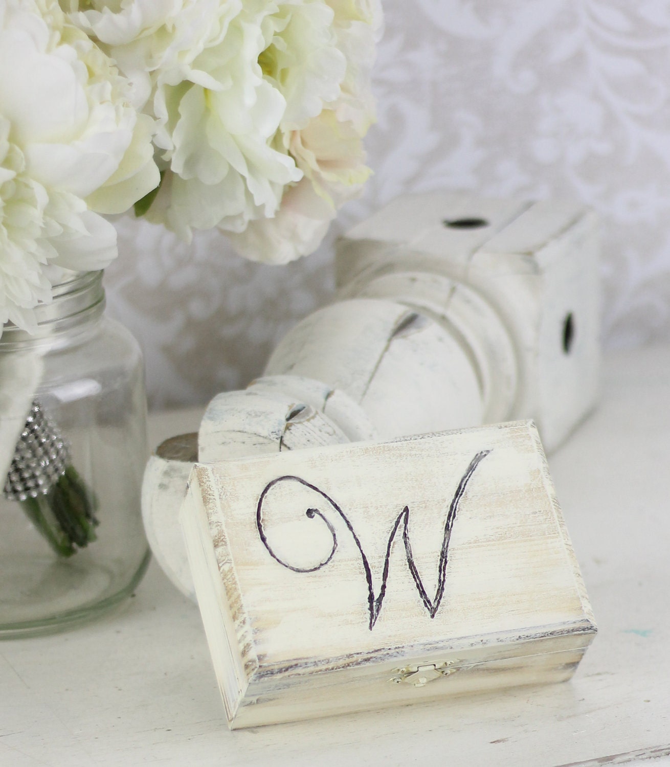 Rustic Ring Bearer Pillow Shabby Chic Wedding Decor