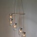 Spiral Carousel Mason Jar Chandelier - Mason Jar Lighting - Swag Lamp Handcrafted Upcycled BootsNGus Hanging Pendant Light Fixture