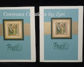 Vintage Style Angel - Peace on Earth - Beautiful Set of 4 Handmade Christmas Cards - Metallic Cardstock - FREE Shipping