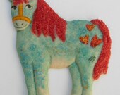 SIX Blue Pony Hand Molded Sugar Cookies Baked Goods