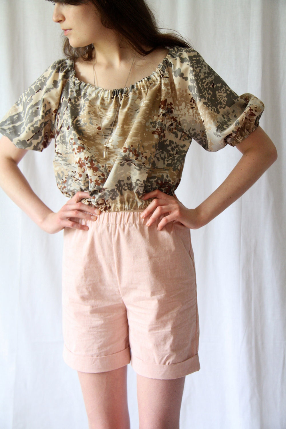 The Catherine Blouse in Monet Print