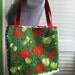 Upcycled Tote Bag made from a Tomato Themed Kitchen Towel