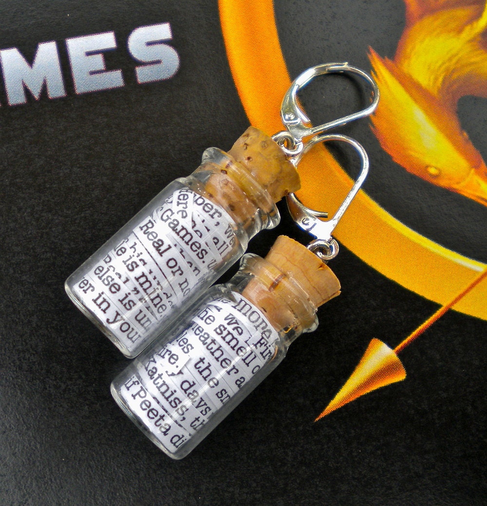 The Hunger Games in a Jar Earrings - FREE SHIPPING