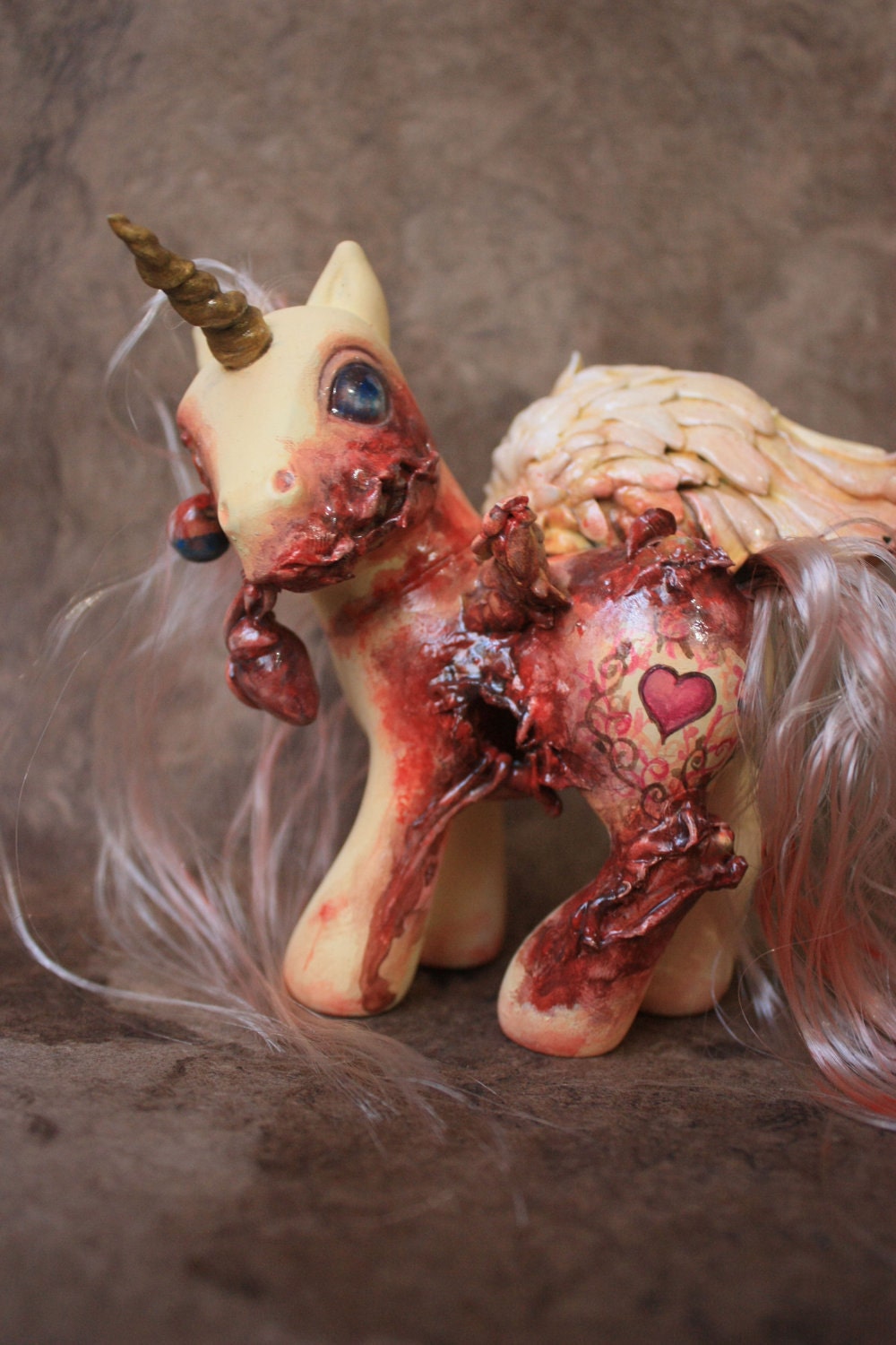 True Love - Zombie My Little Pony Unicorn Pegasus with Heart - Gore - Mature  - WHOA Team