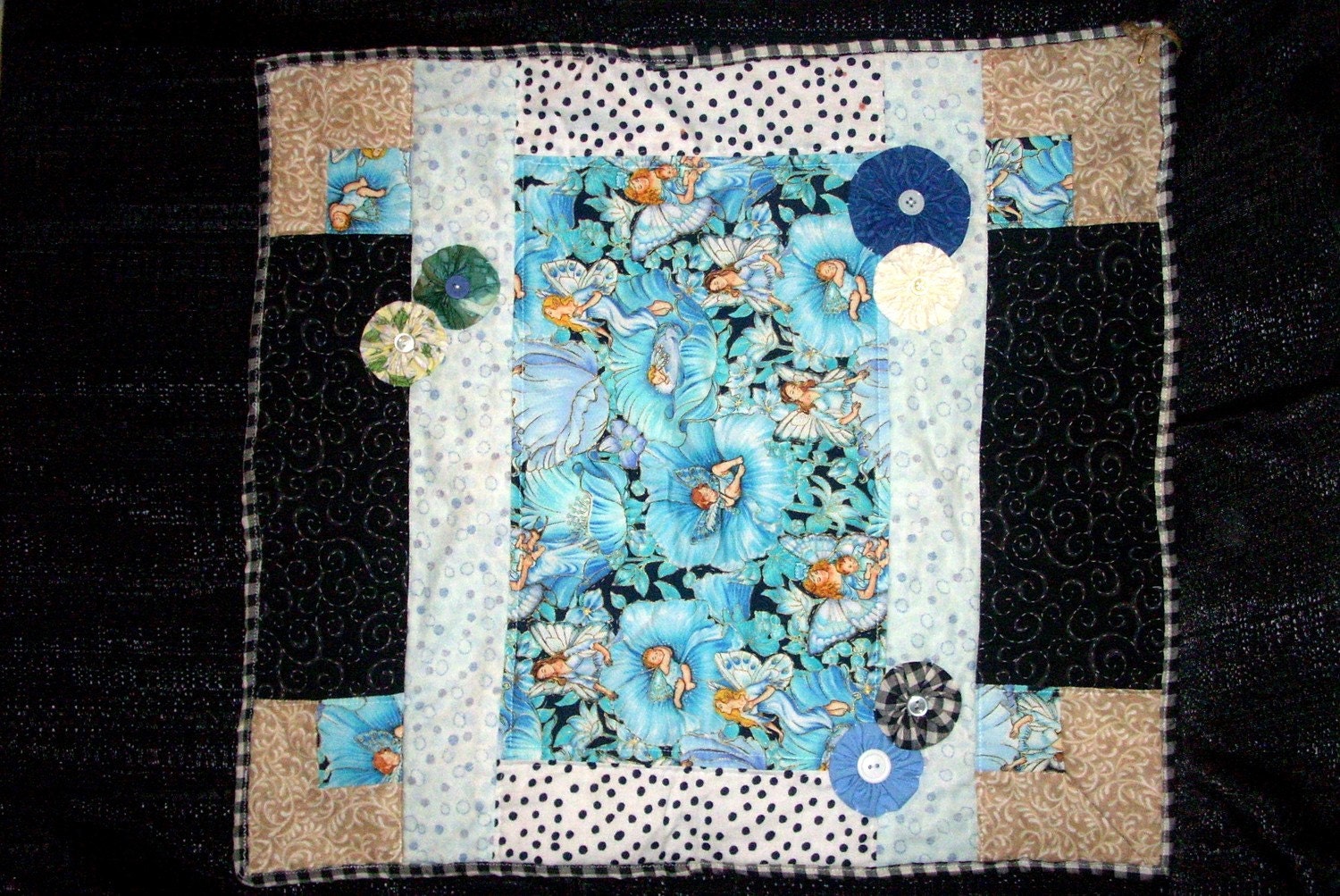 Periwinkle flower Fairy Quilt Handmade Flower Fairies Babies Wall Hanging Geekery Bedroom Decor