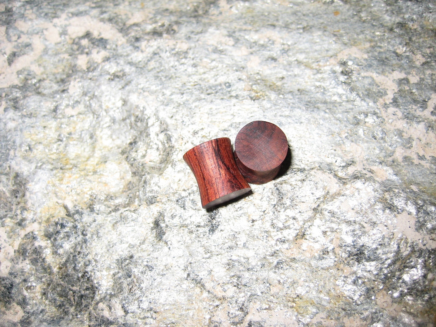 Cocobolo rosewood wood ear plugs,  00 gauge, hand turned, organic and wonderful 9.5 mm gauges,