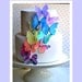 The Original EDIBLE BUTTERFLIES - Large Rainbow Assortment - Cake & Cupcake Toppers - Edible Cake Decorations