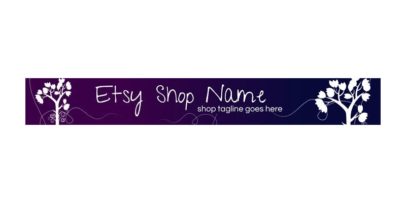 Etsy Banner - Floral 11 - Website Header Banner
