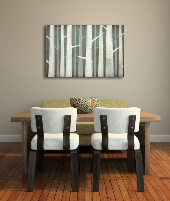 BIRCHES Stretched Canvas Wall Art 20x30x1.5 - Gallery Wrapped - Ready-to-Hang